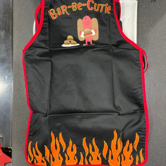 VTG NIP 2PC Adult & Child Apron Set - Man or Woman & Boy or Girl Bar-Be-Cue BBQ - Picture 9 of 9